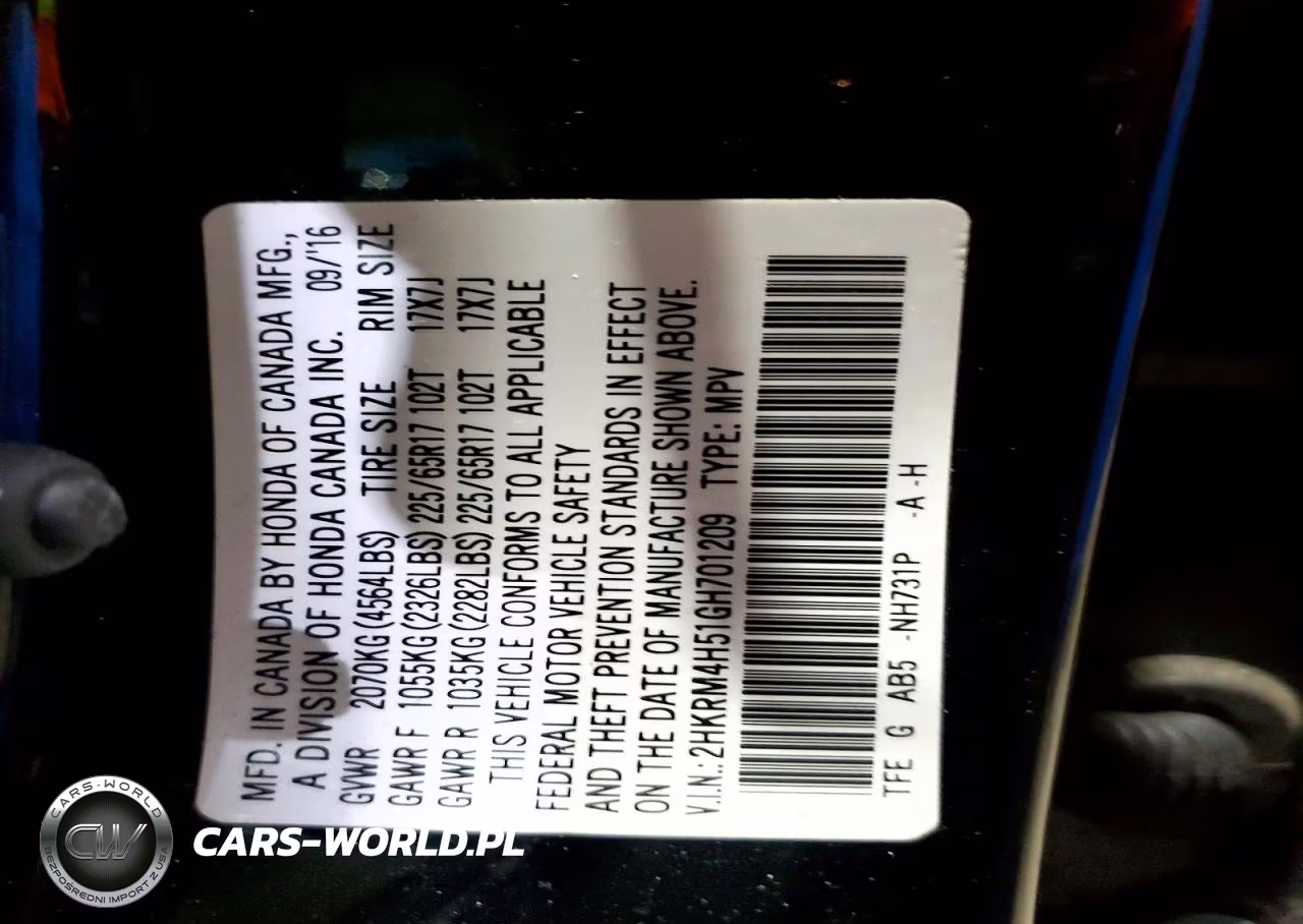 2016 Honda Cr-V Ex VIN:2HKRM4H51GH701209 - 14