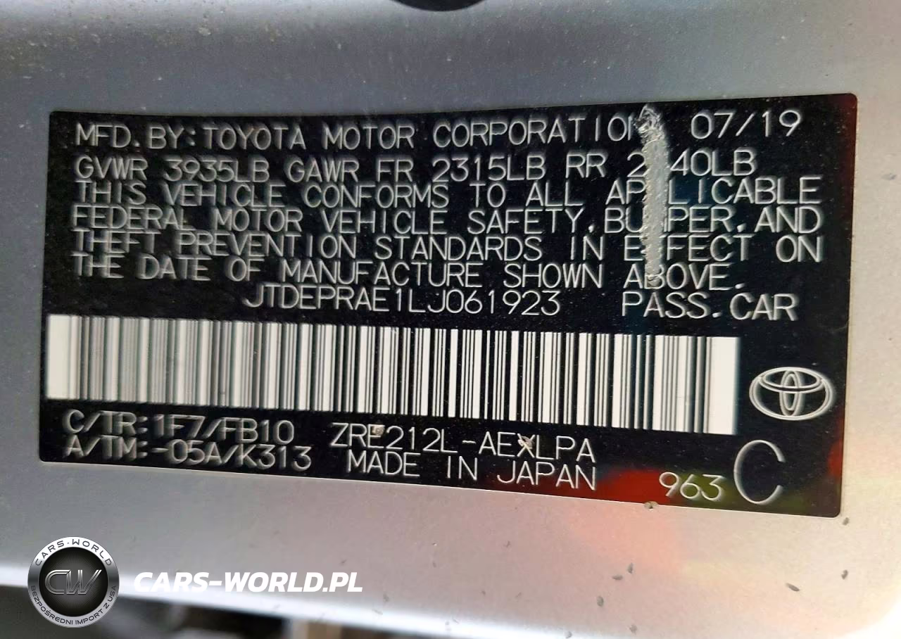 2020 Toyota Corolla Le VIN:JTDEPRAE1LJ061923 - 12