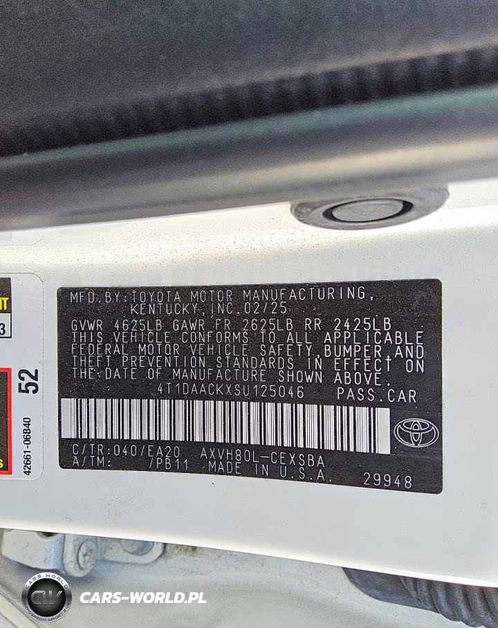 2025 Toyota Camry Se VIN:4T1DAACKXSU125046 - 12