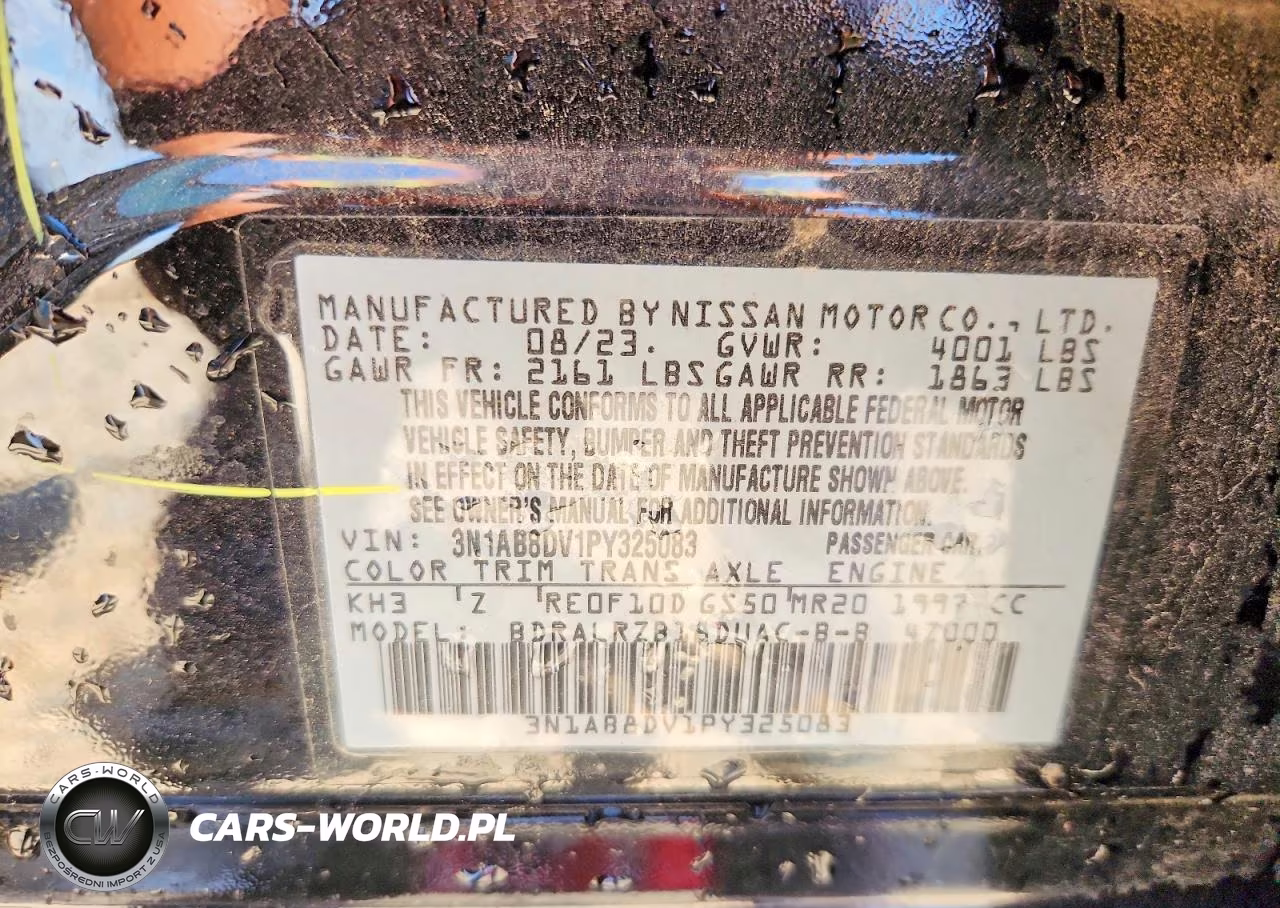 2023 Nissan Sentra Sr VIN:3N1AB8DV1PY325083 - 12