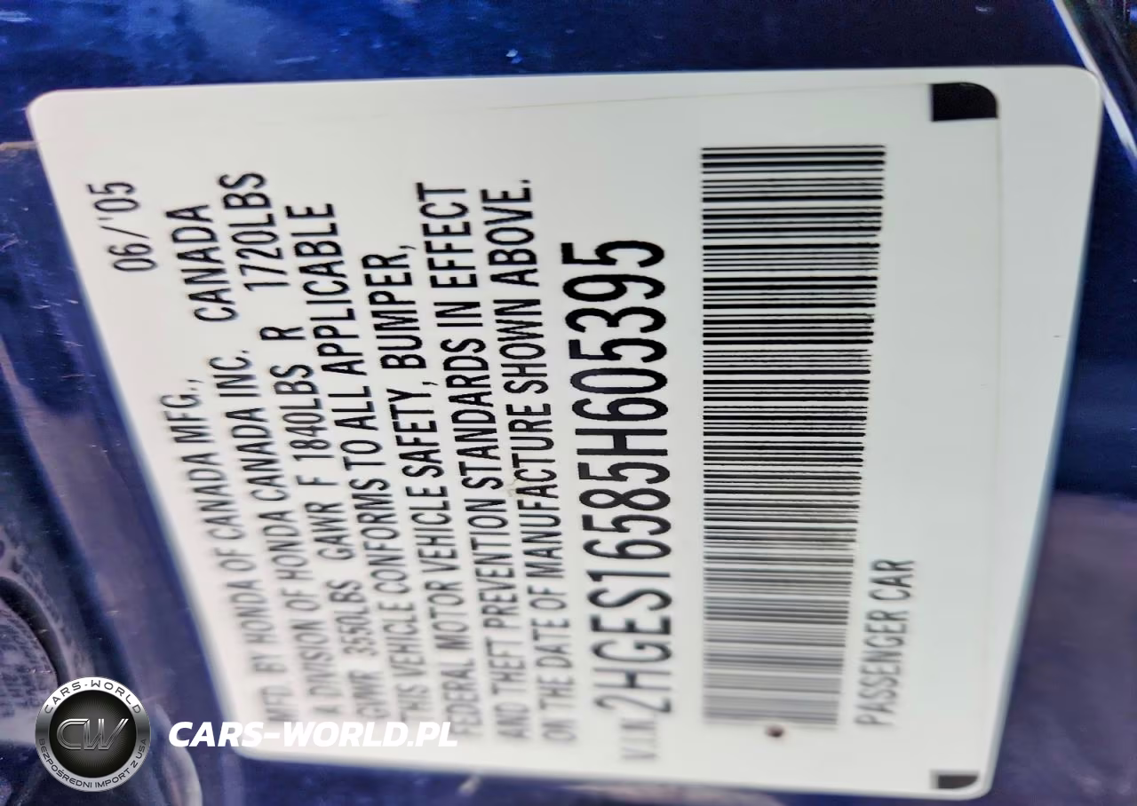 2005 Honda Civic Lx VIN:2HGES16585H605395 - 12