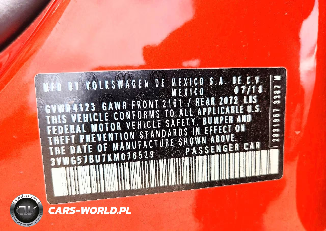 2019 Volkswagen Jetta Sel Premium VIN:3VWG57BU7KM076529 - 12