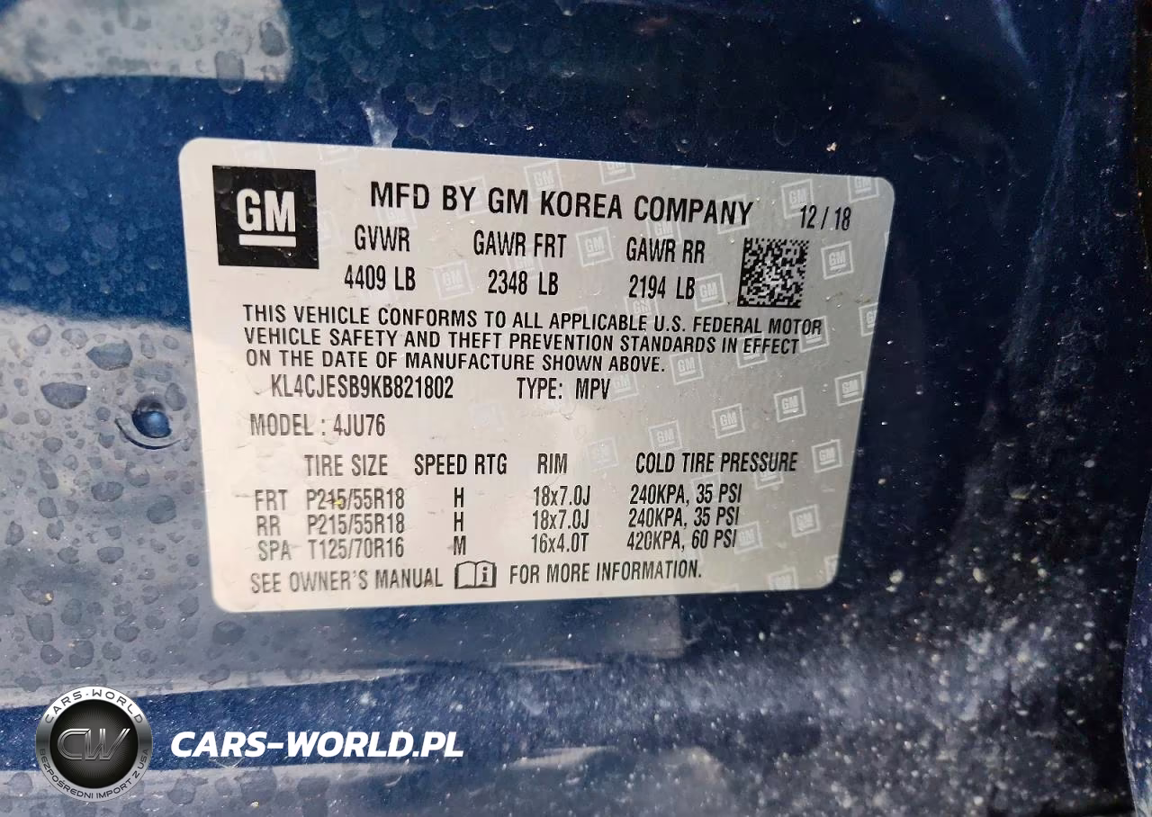 2019 Buick Encore Preferred VIN:KL4CJESB9KB821802 - 14