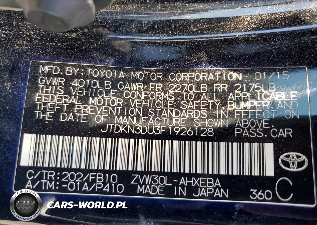 2015 Toyota Prius Two VIN:JTDKN3DU3F1926128 - 13