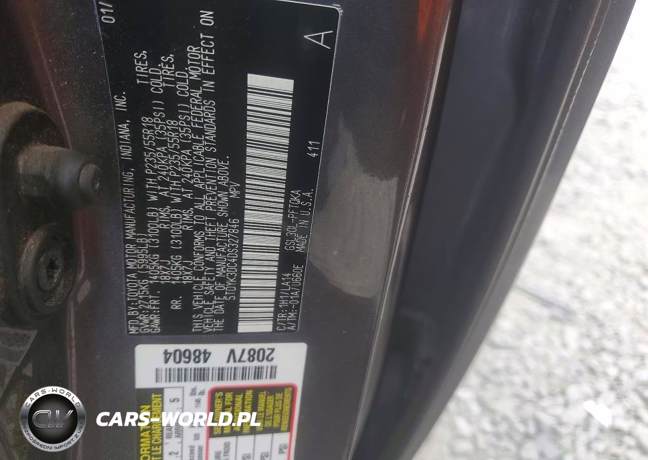 2013 Toyota Sienna VIN:5TDYK3DC4DS327846 - 13