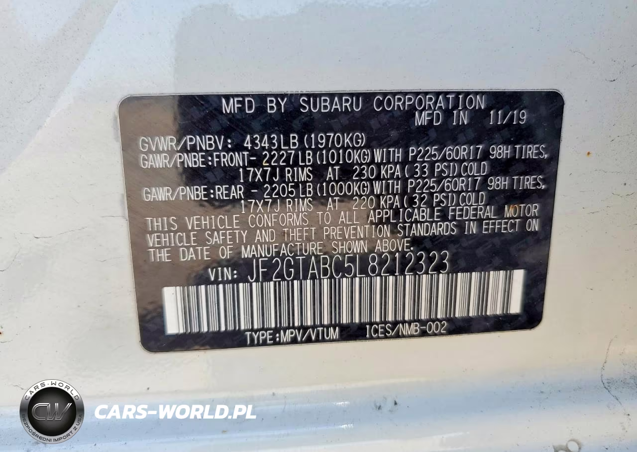 2020 Subaru Crosstrek VIN:JF2GTABC5L8212323 - 13