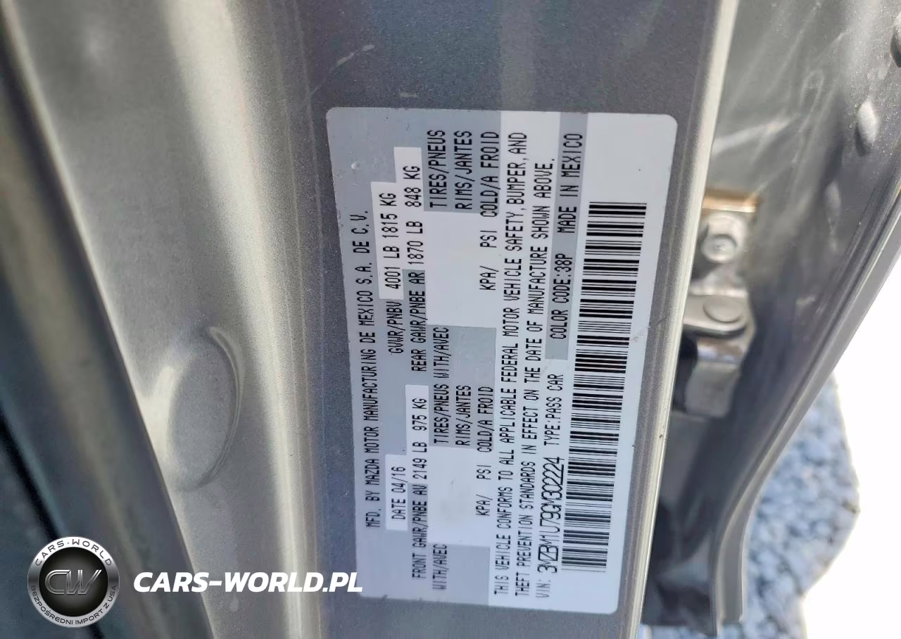2016 Mazda 3 Sport VIN:3MZBM1U79GM302224 - 12