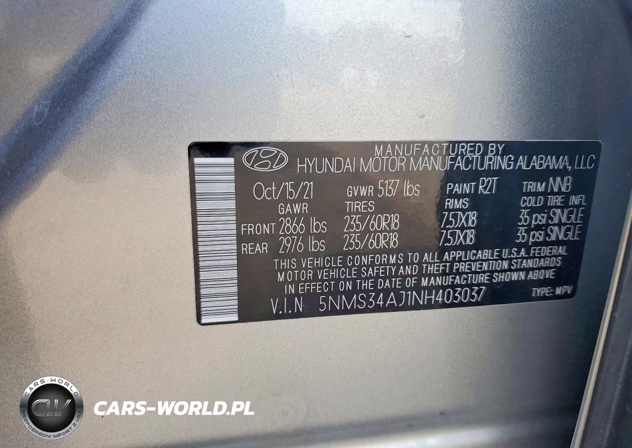 2022 Hyundai Santa Fe Sel VIN:5NMS34AJ1NH403037 - 12