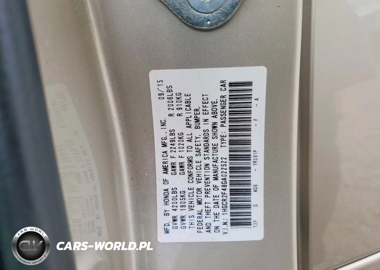 2016 Honda Accord Lx VIN:1HGCR2F48GA022522 - 12