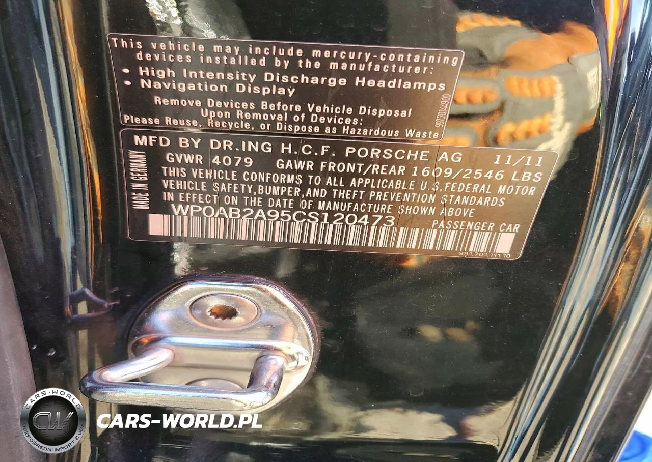 2012 Porsche 911 Carrera S VIN:WP0AB2A95CS120473 - 12