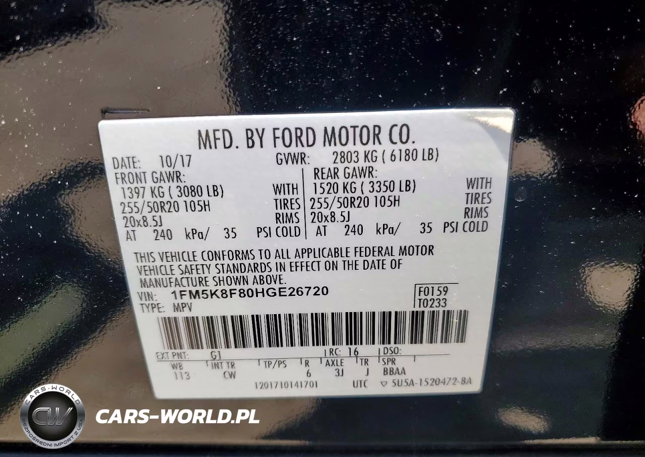 2017 Ford Explorer Limited VIN:1FM5K8F80HGE26720 - 14
