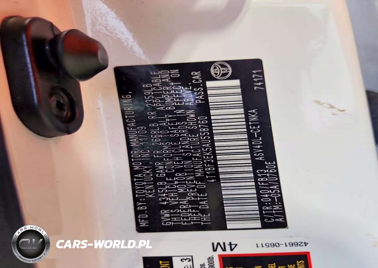2010 Toyota Camry Le VIN:4T1BF3EK5AU558760 - 12