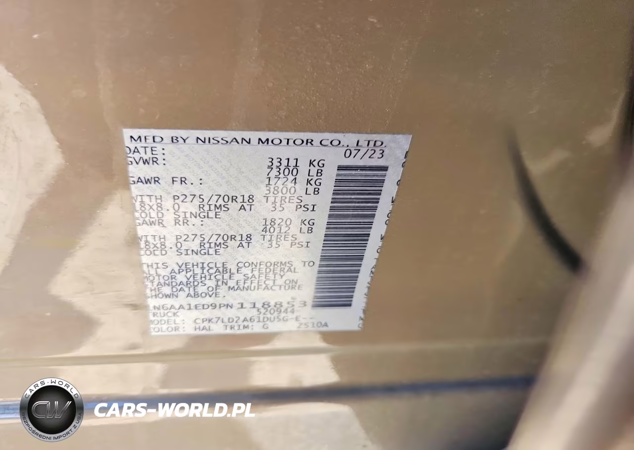 2023 Nissan Titan Sv VIN:1N6AA1ED9PN118853 - 13