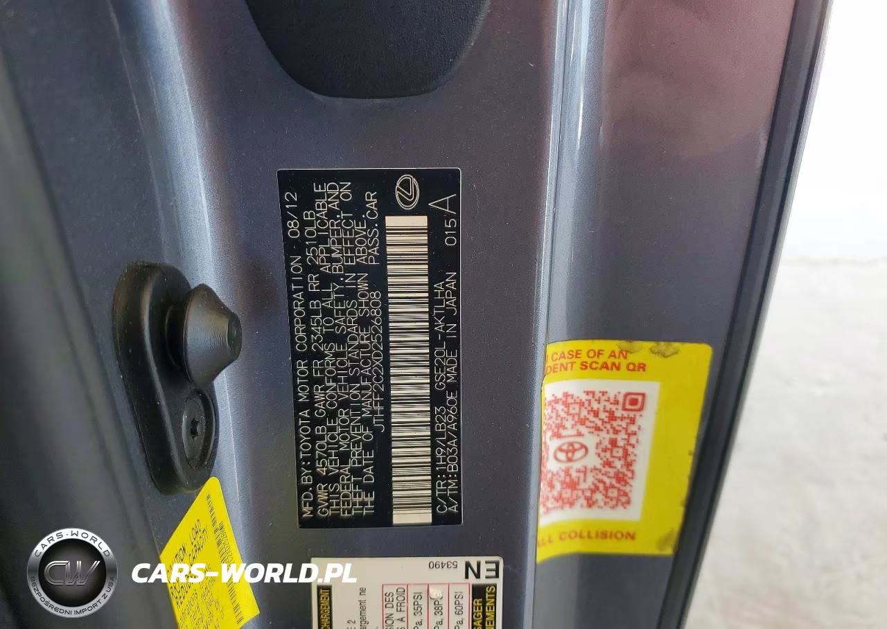2013 Lexus Is 250 VIN:JTHFF2C2XD2526808 - 12