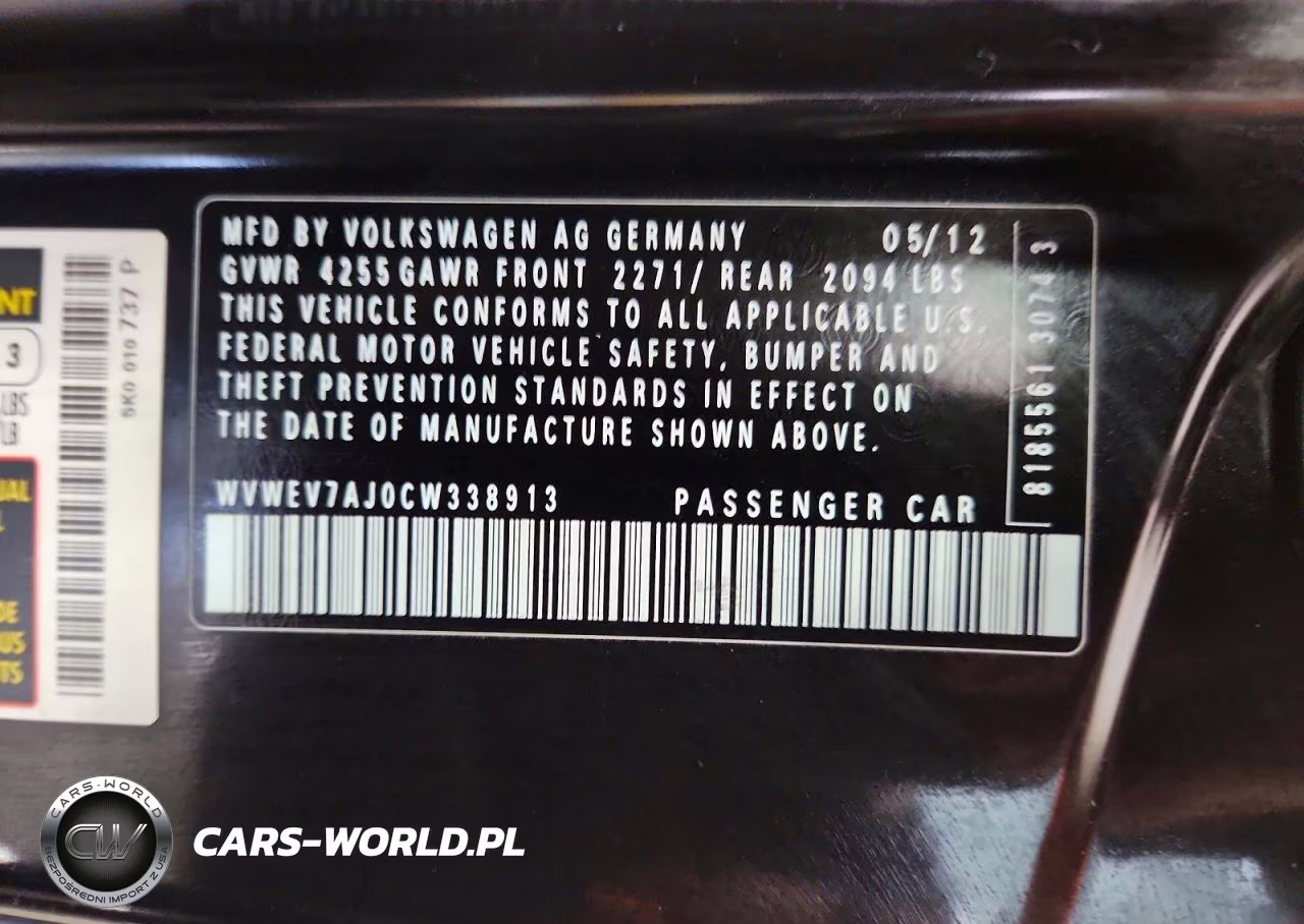 2012 Volkswagen Gti VIN:WVWEV7AJ0CW338913 - 13