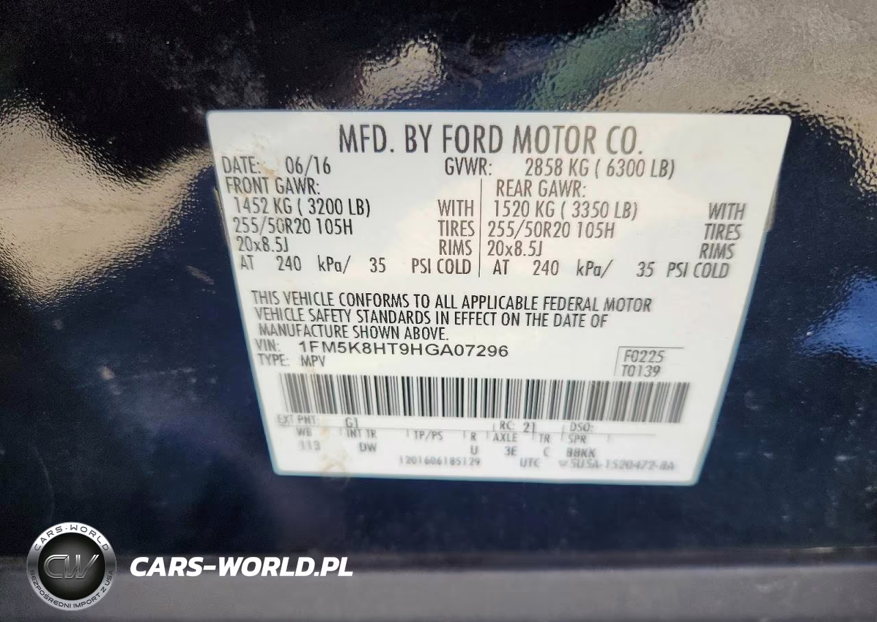 2017 Ford Explorer Platinum VIN:1FM5K8HT9HGA07296 - 12