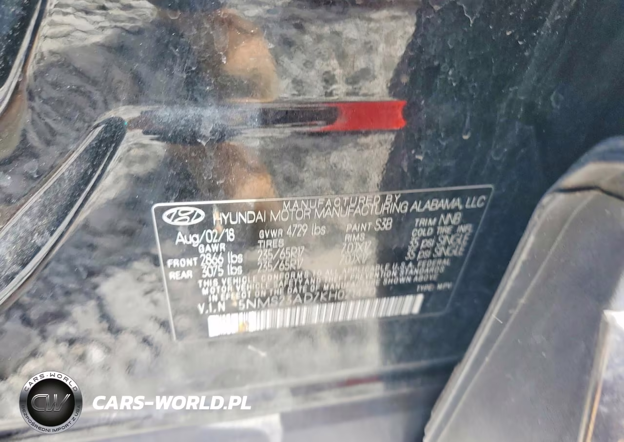 2019 Hyundai Santa Fe Se VIN:5NMS23AD7KH021470 - 13