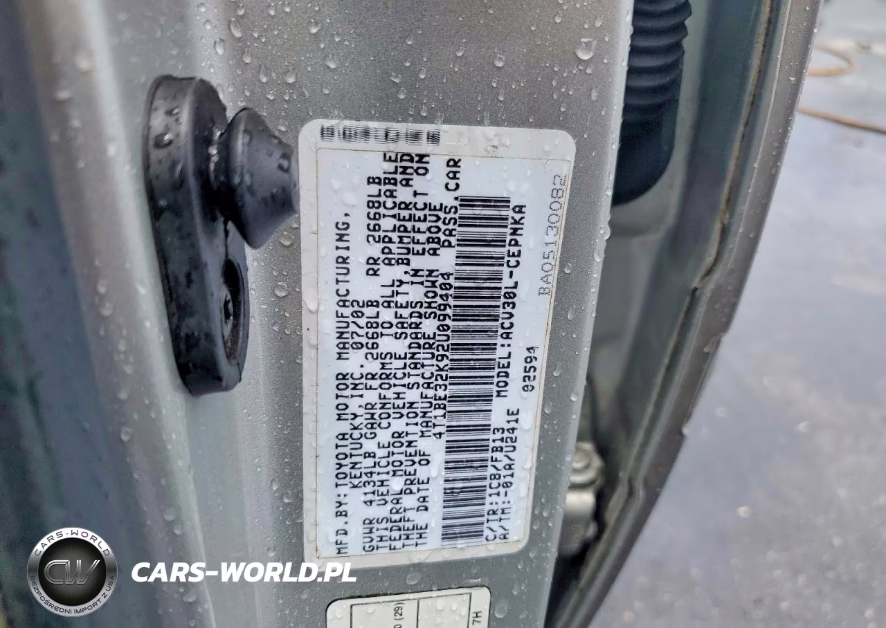 2002 Toyota Camry Le VIN:4T1BE32K92U099404 - 12