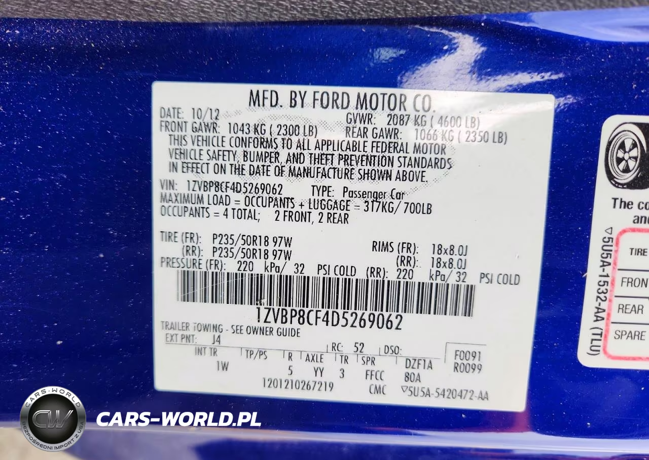 2013 Ford Mustang Gt VIN:1ZVBP8CF4D5269062 - 13