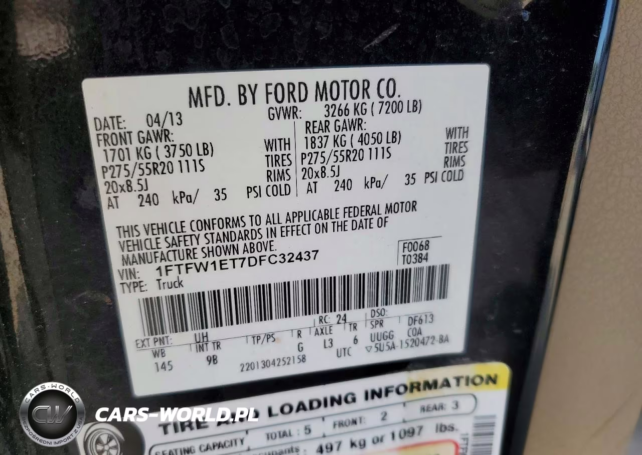 2013 Ford F150 Supercrew VIN:1FTFW1ET7DFC32437 - 12