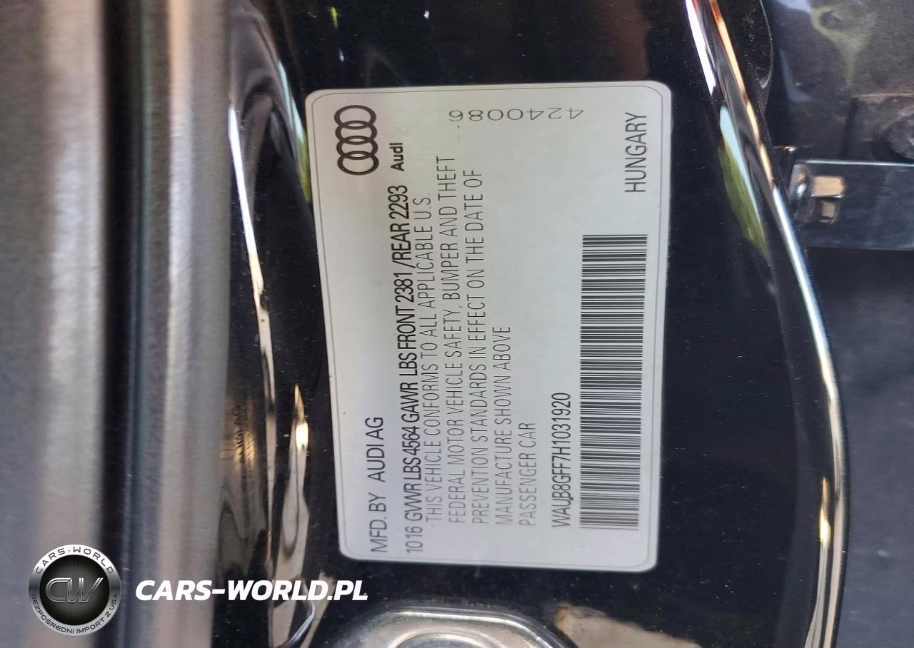 2017 Audi A3 Premium VIN:WAUB8GFF7H1031920 - 12