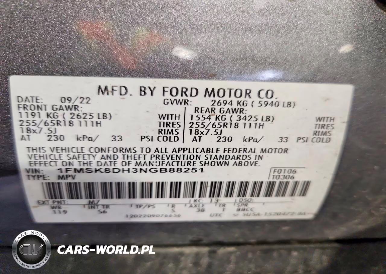 2022 Ford Explorer Xlt VIN:1FMSK8DH3NGB88251 - 14