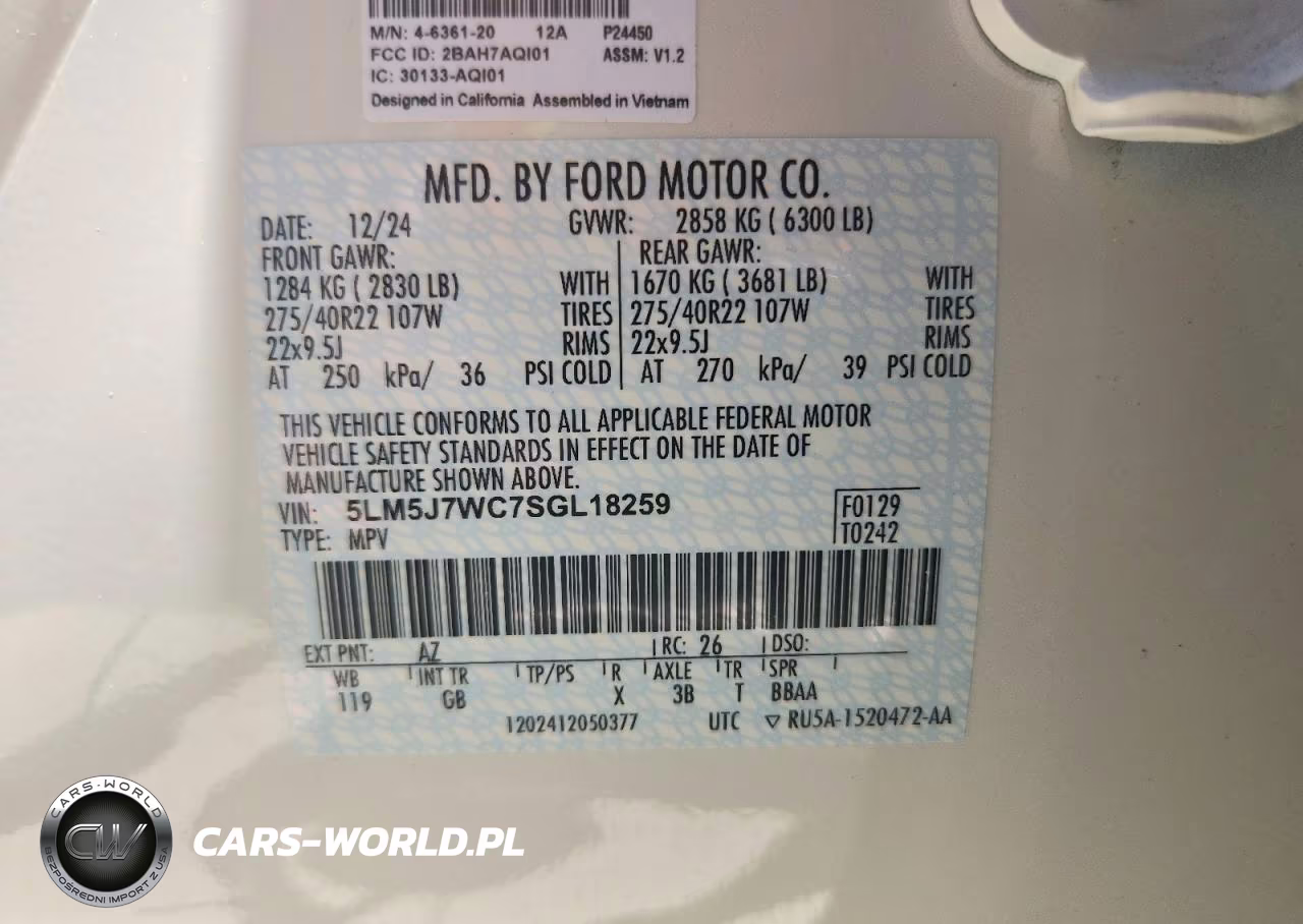 2025 Lincoln Aviator Reserve VIN:5LM5J7WC7SGL18259 - 14