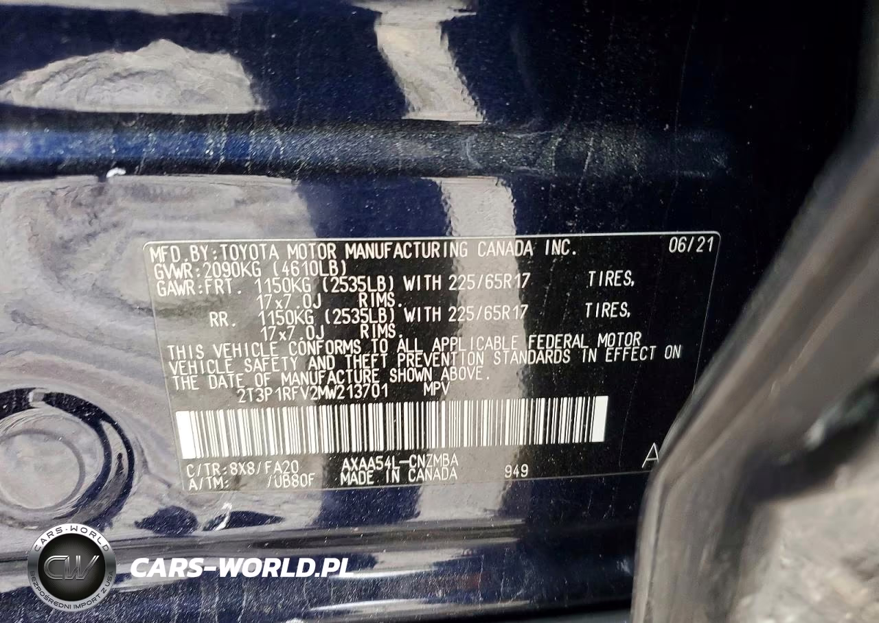 2021 Toyota Rav4 Xle VIN:2T3P1RFV2MW213701 - 13