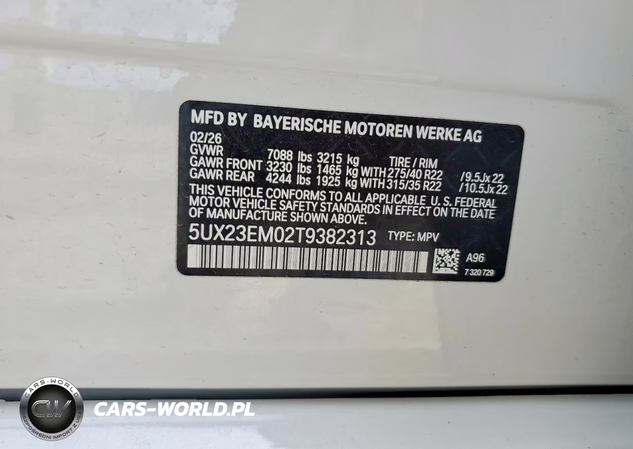2026 BMW X7 xDrive40I VIN:5UX23EM02T9382313 - 13