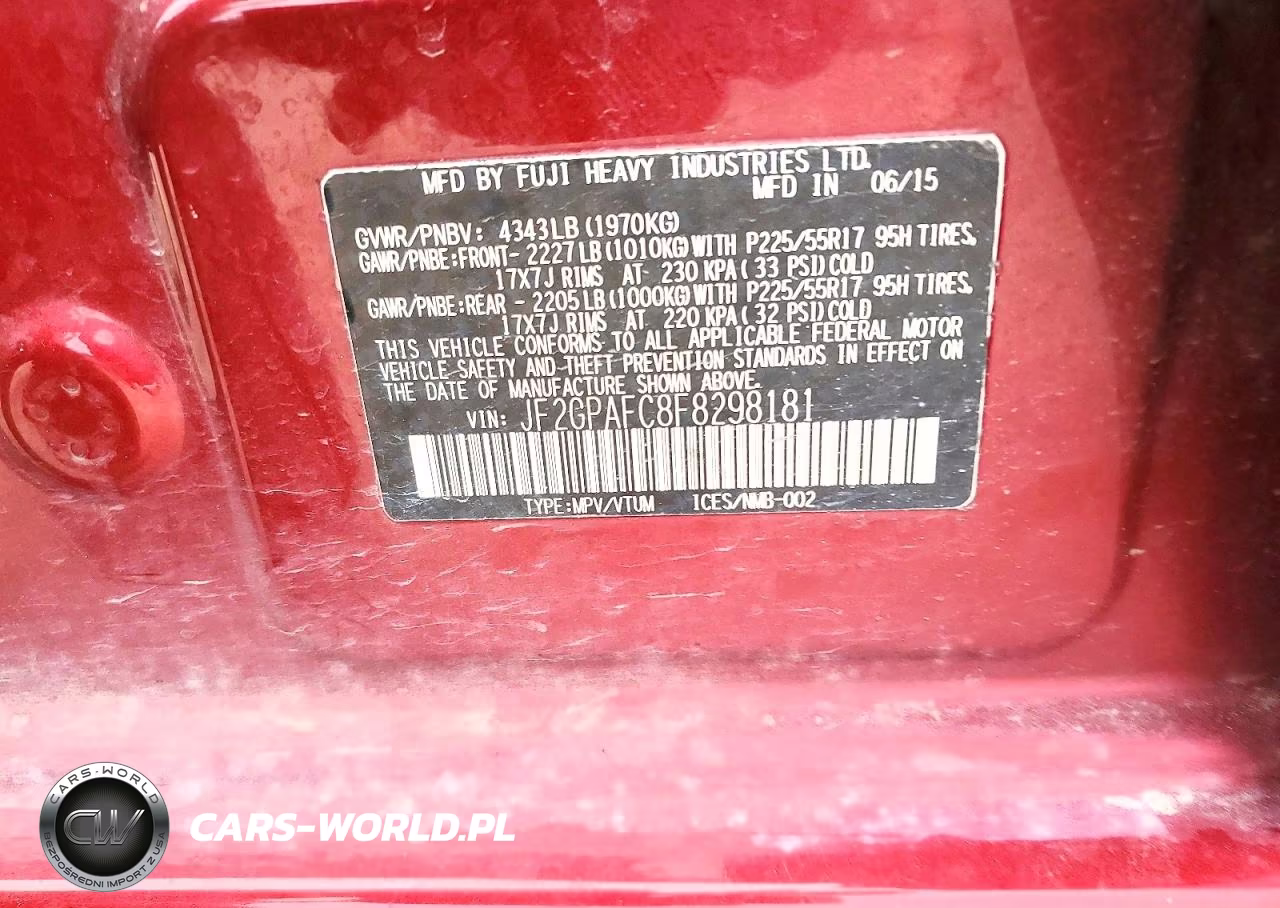 2015 Subaru Xv Crosstrek 2.0 Premium VIN:JF2GPAFC8F8298181 - 14