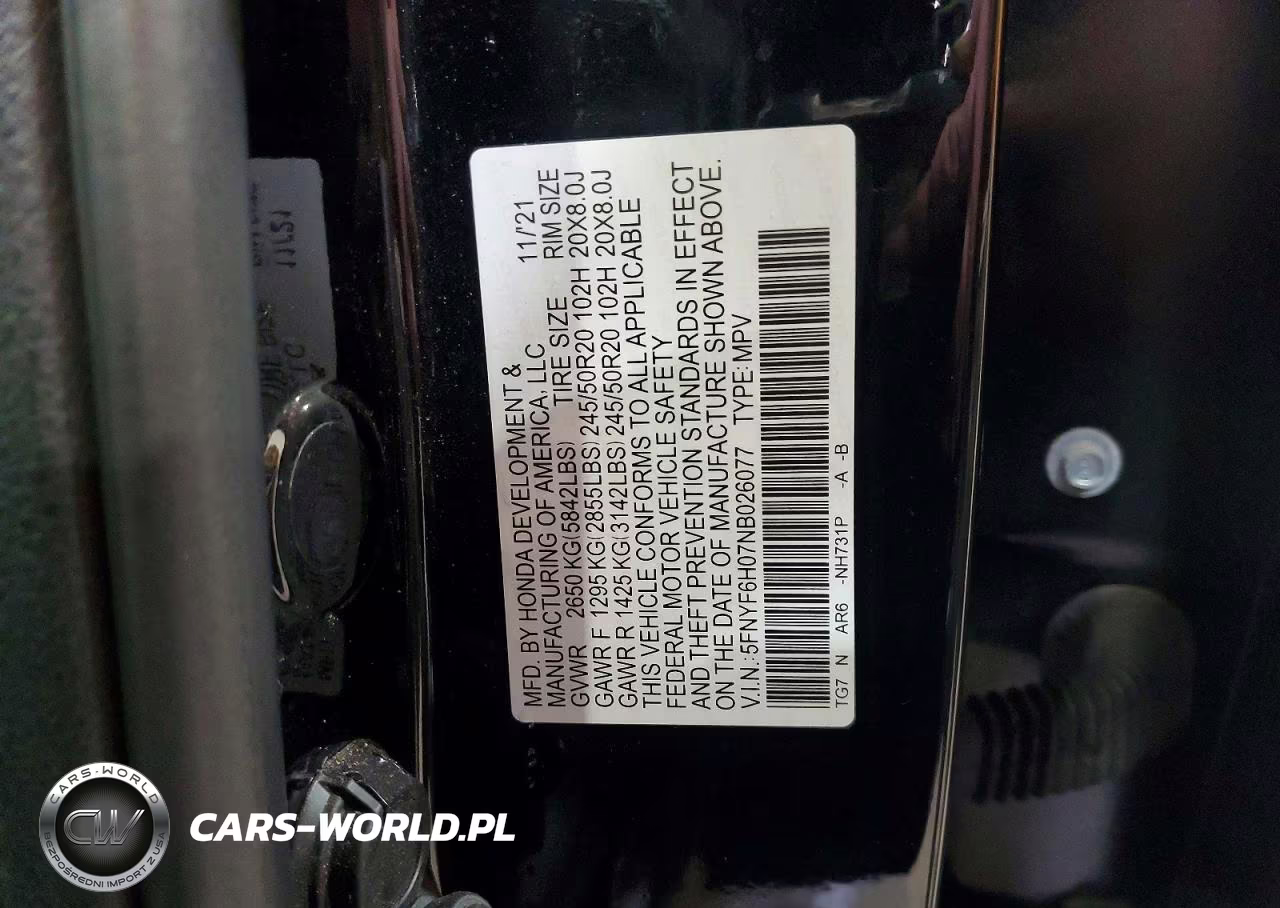 2022 Honda Pilot Elite VIN:5FNYF6H07NB026077 - 13