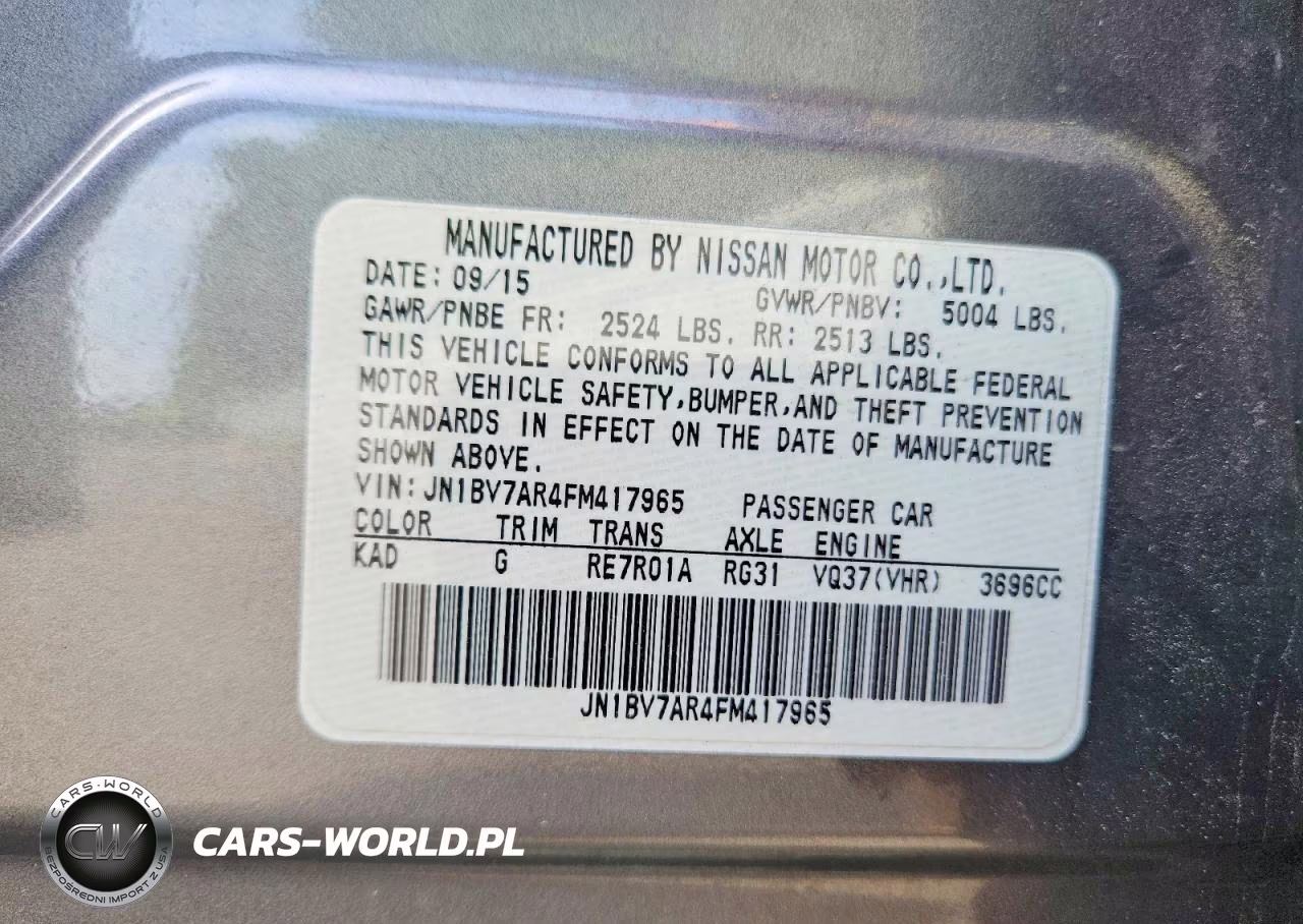 2015 Infiniti Q50 Premium VIN:JN1BV7AR4FM417965 - 12