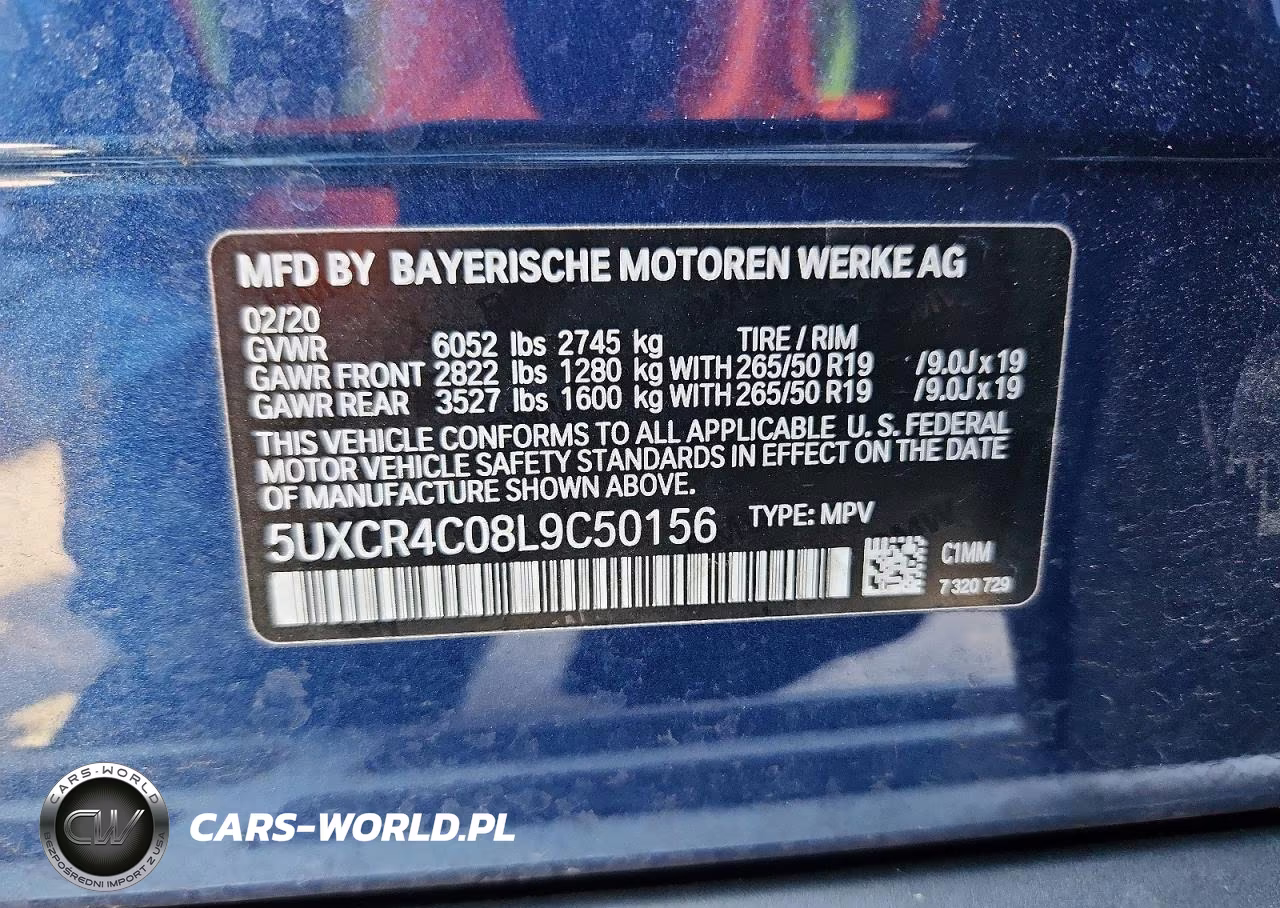 2020 BMW X5 Sdrive 40I VIN:5UXCR4C08L9C50156 - 12
