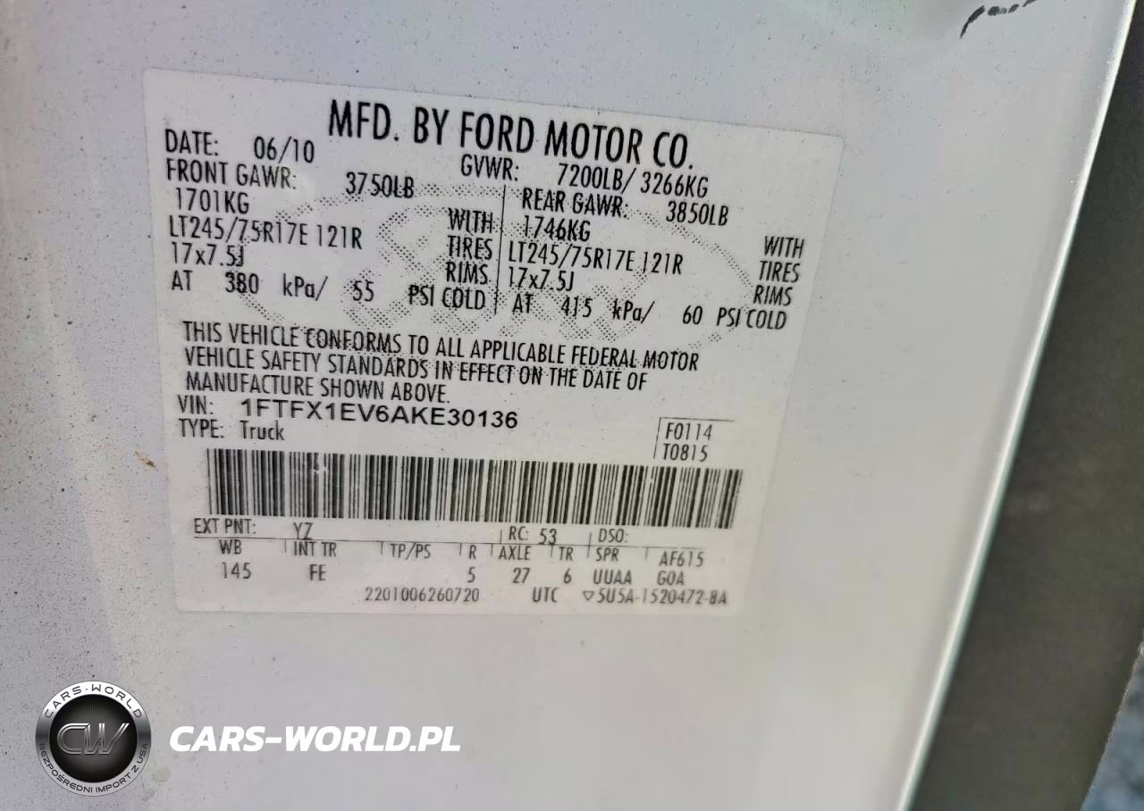2010 Ford F150 Super Cab VIN:1FTFX1EV6AKE30136 - 12