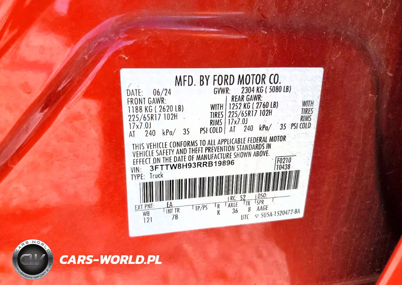 2024 Ford Maverick Xlt VIN:3FTTW8H93RRB19896 - 13