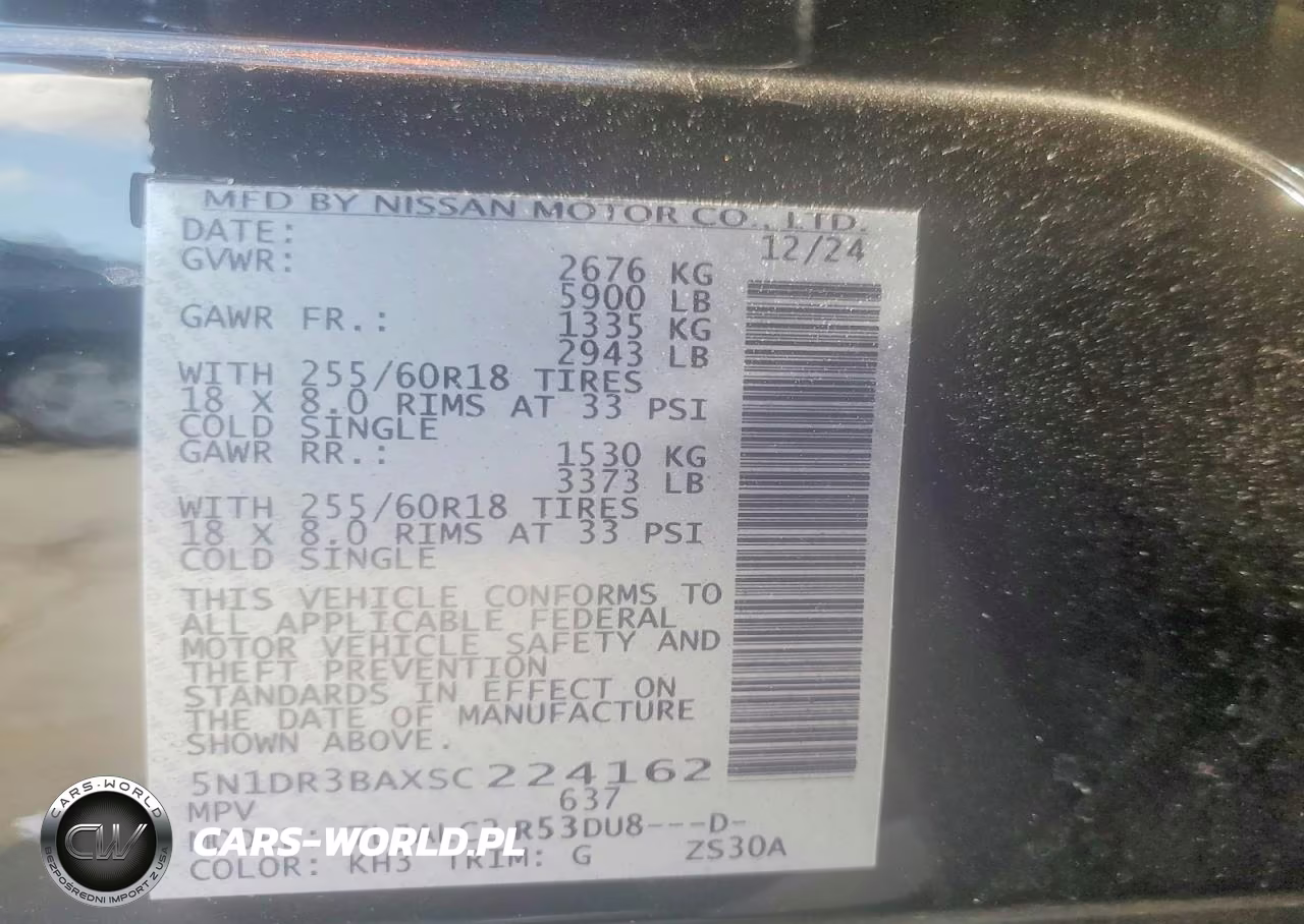 2025 Nissan Pathfinder Sv VIN:5N1DR3BAXSC224162 - 13