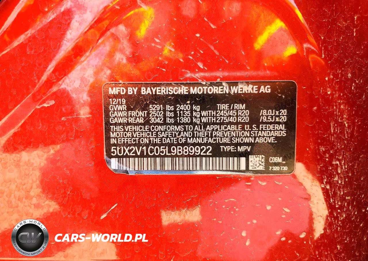 2020 BMW X4 xDrive30I VIN:5UX2V1C05L9B89922 - 13
