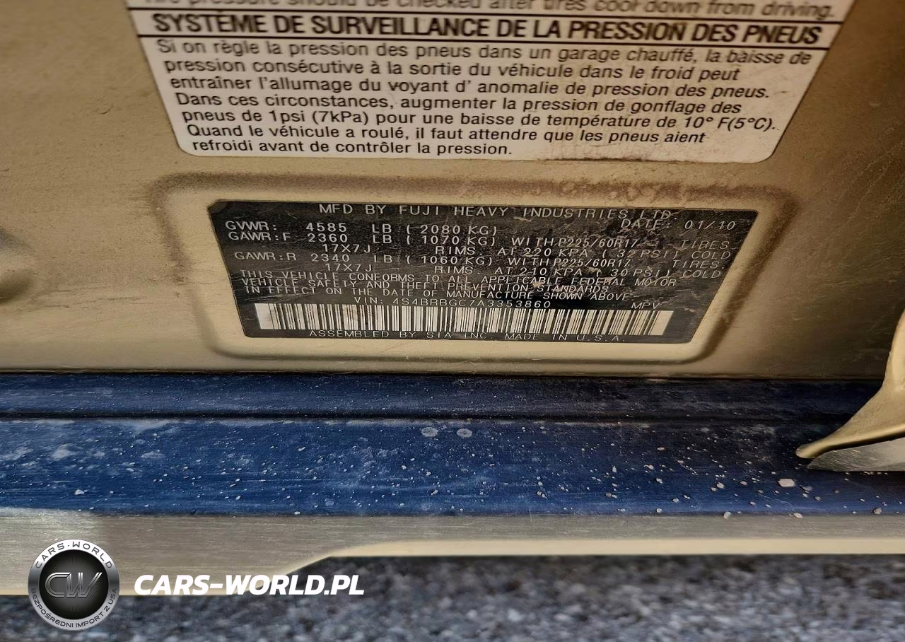 2010 Subaru Outback 2.5I Premium VIN:4S4BRBGC7A3353860 - 14