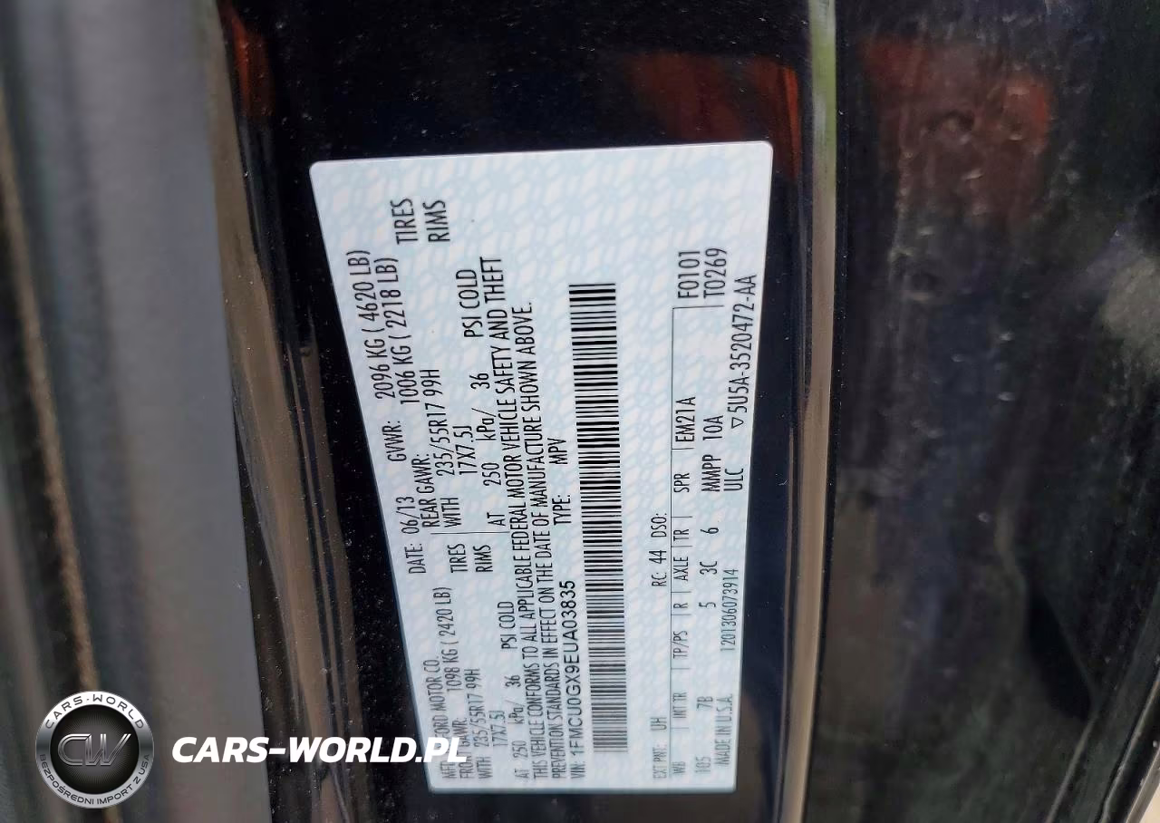2014 Ford Escape Se VIN:1FMCU0GX9EUA03835 - 13