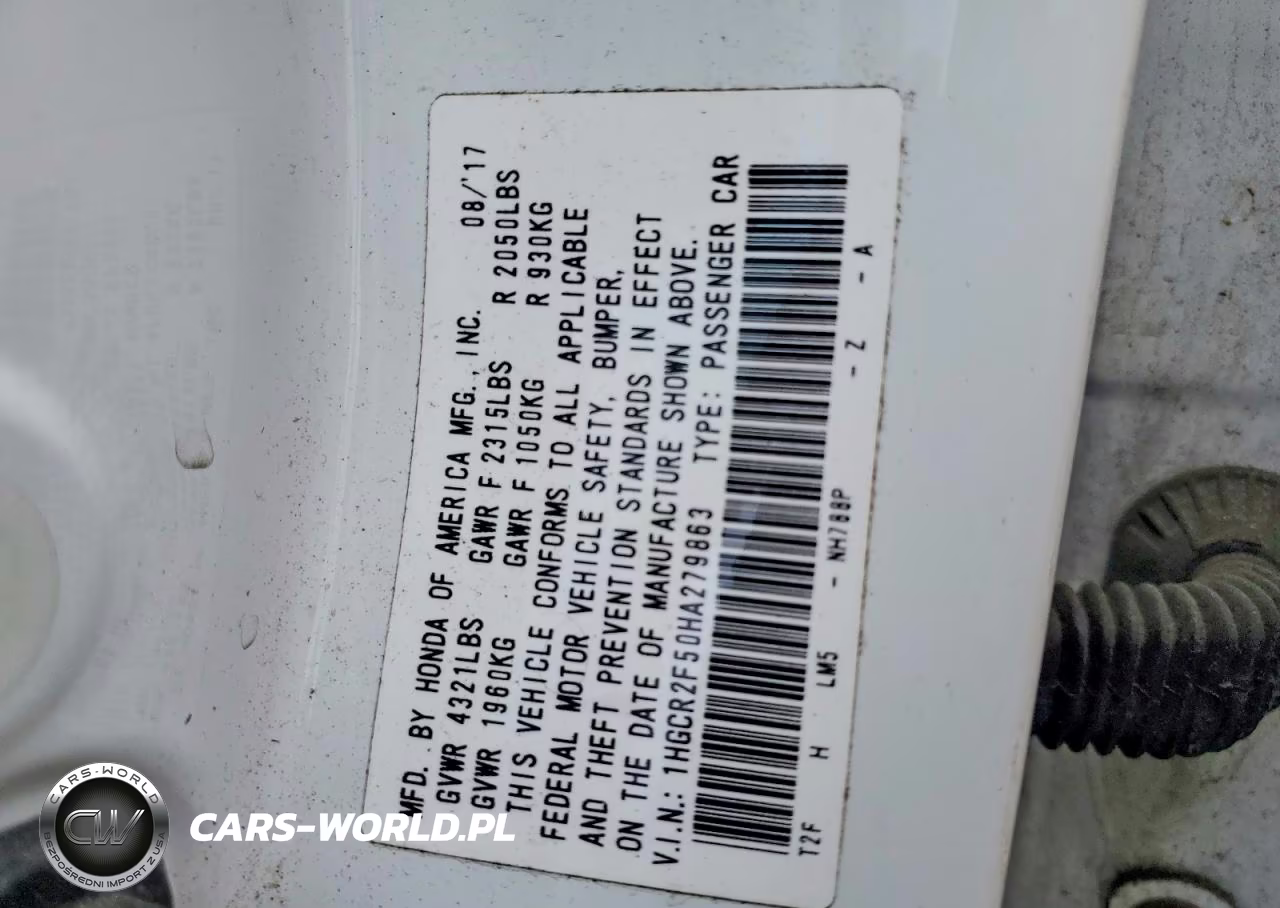 2017 Honda Accord Sport VIN:1HGCR2F50HA279863 - 12