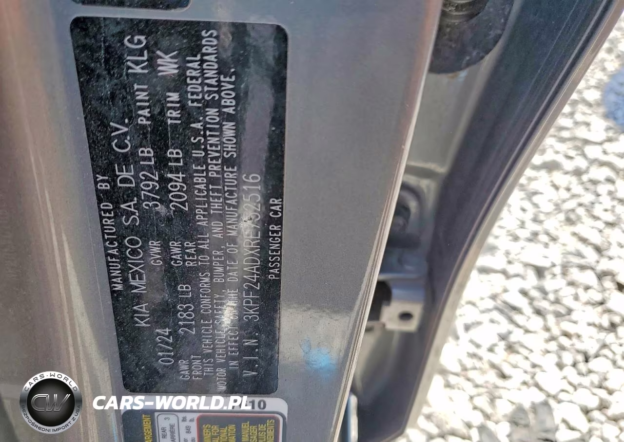 2024 Kia Forte Lxs VIN:3KPF24ADXRE752516 - 12