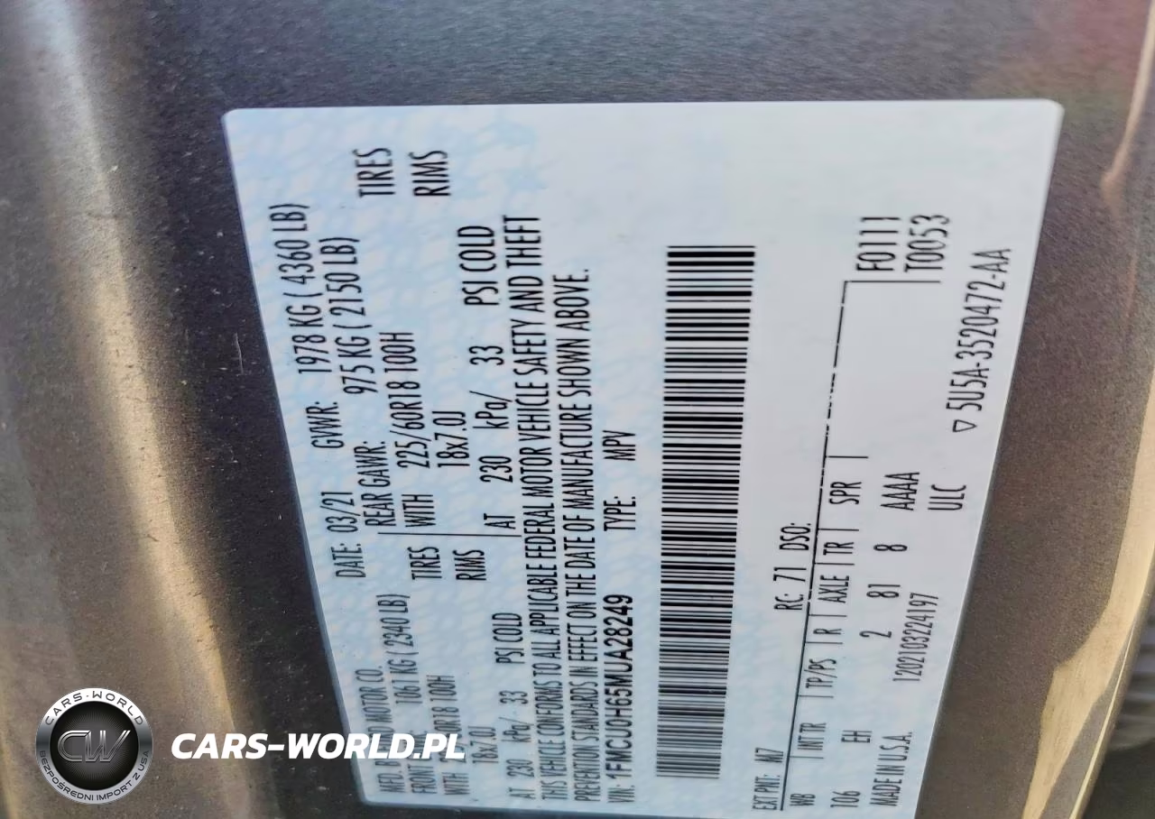 2021 Ford Escape Sel VIN:1FMCU0H65MUA28249 - 13