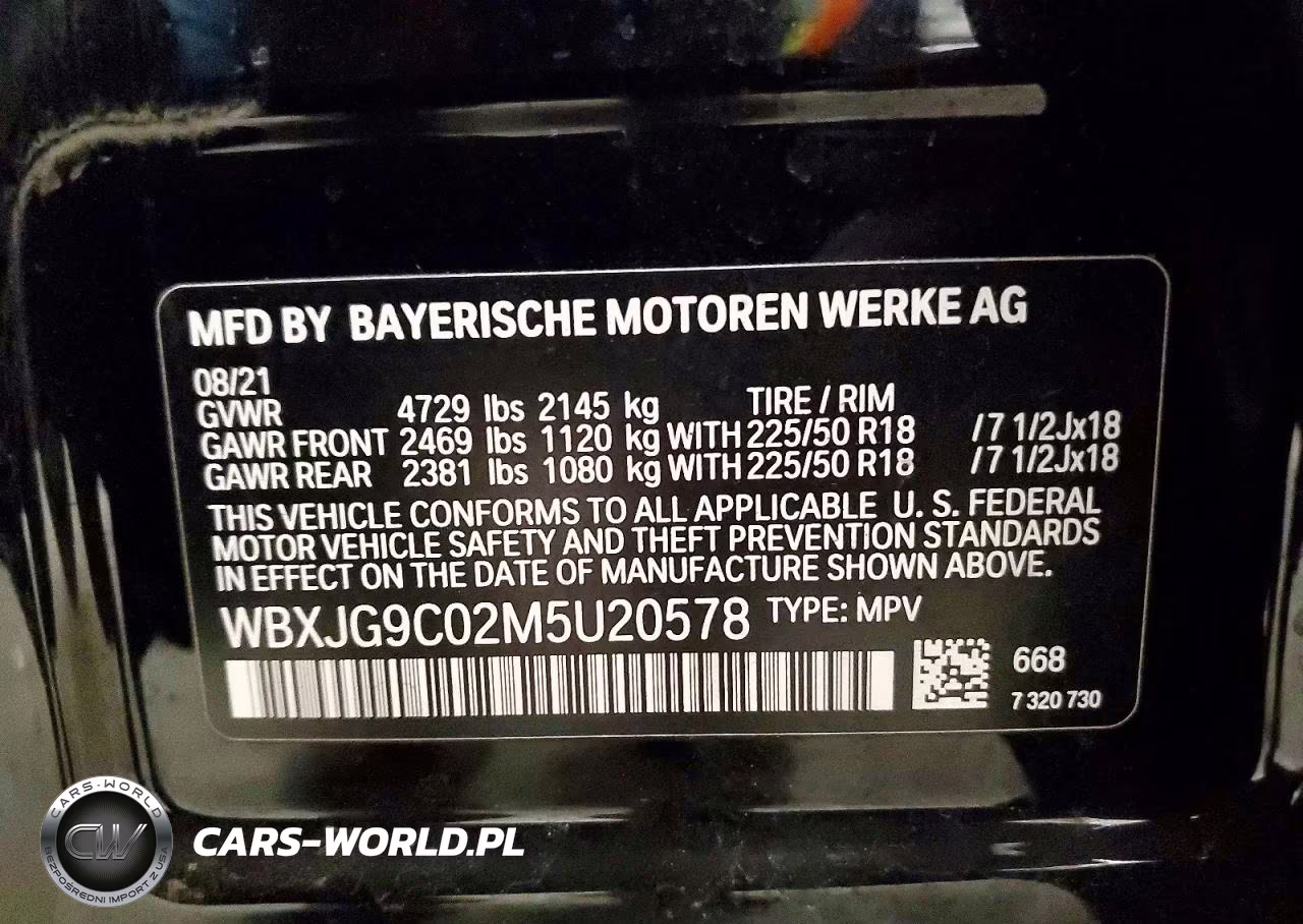 2021 BMW X1 xDrive28I VIN:WBXJG9C02M5U20578 - 14