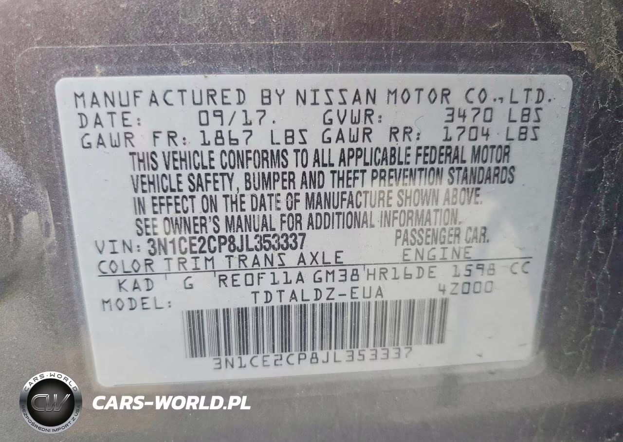 2018 Nissan Versa Note VIN:3N1CE2CP8JL353337 - 12