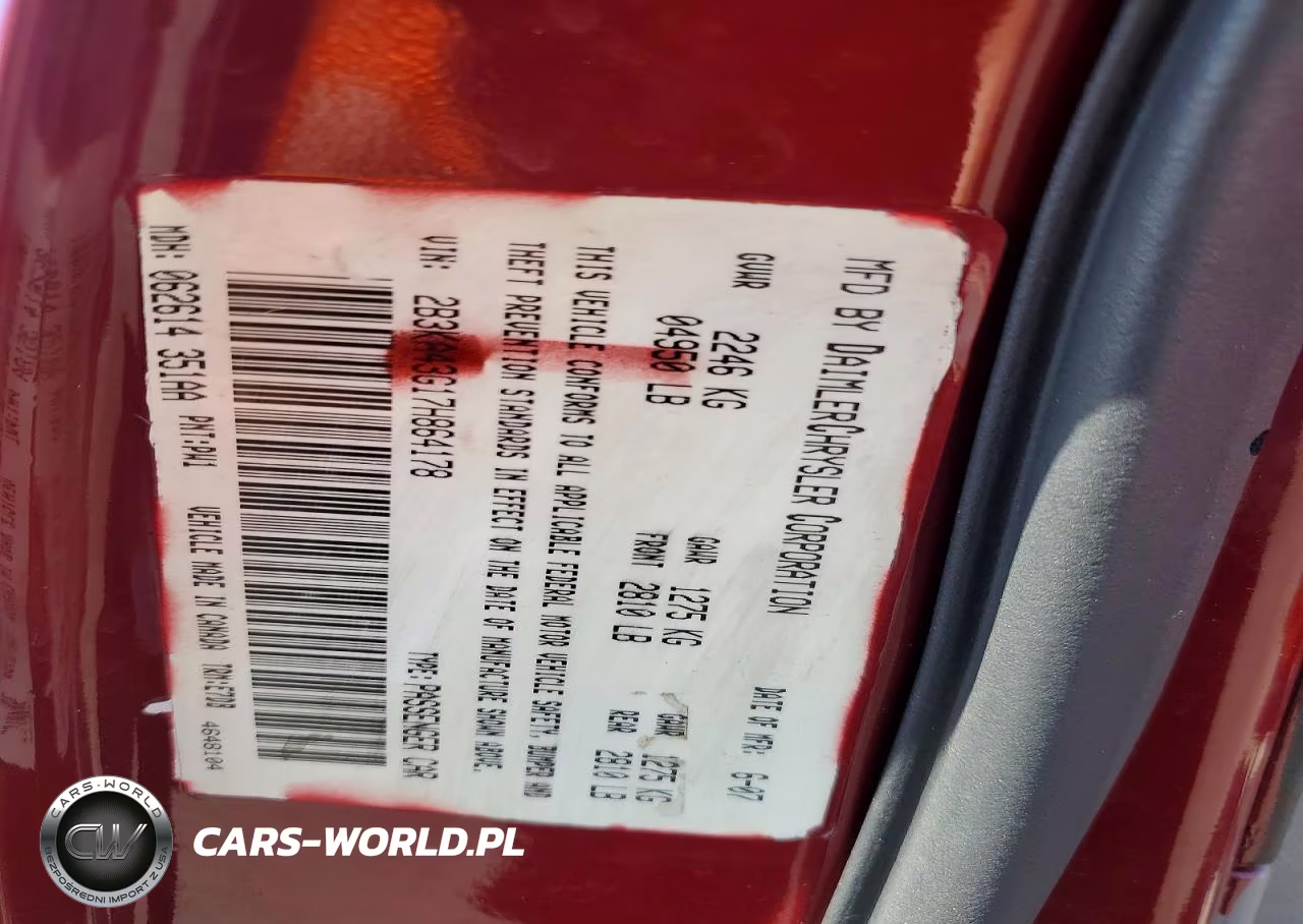 2007 Dodge Charger Se VIN:2B3KA43G17H864178 - 12