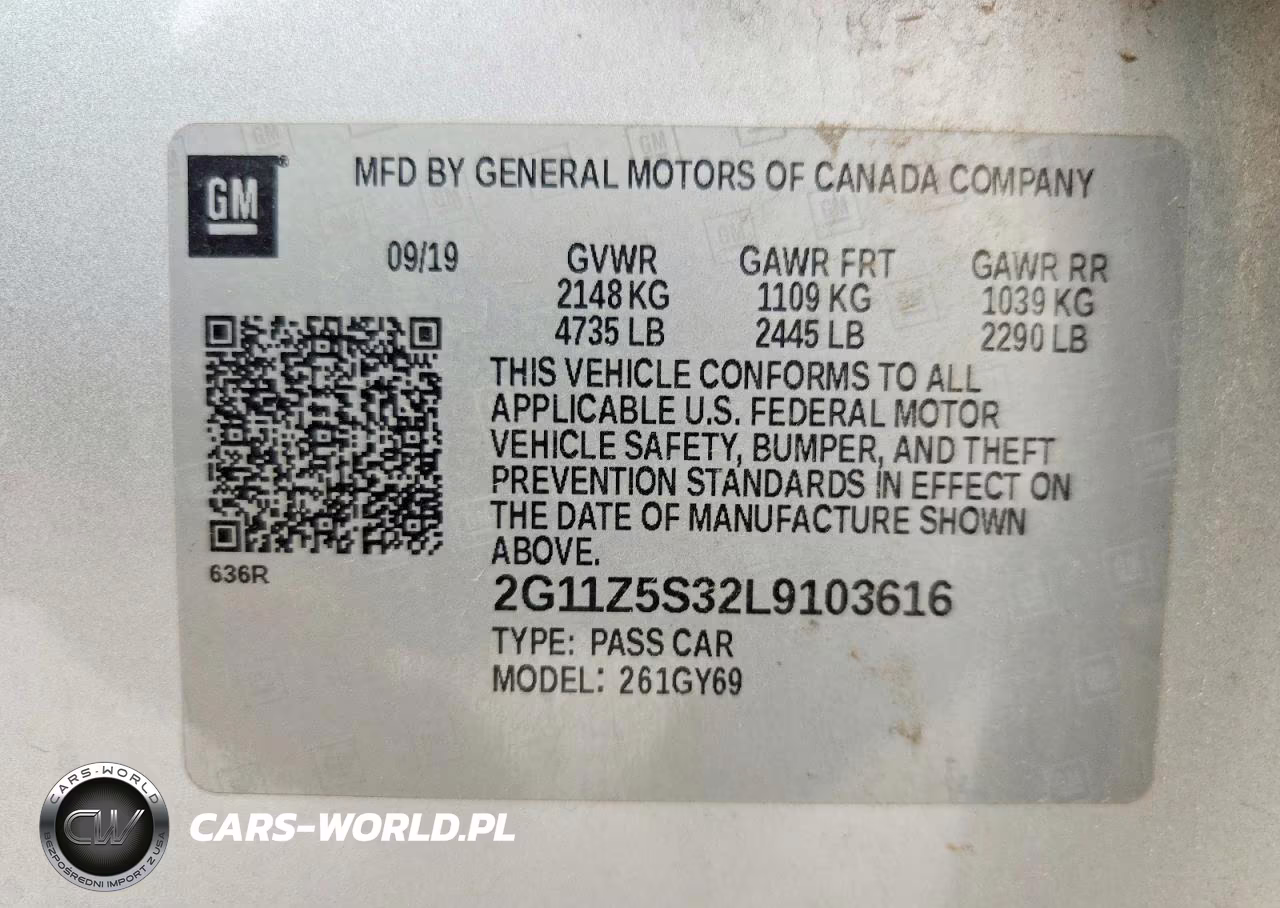 2020 Chevrolet Impala Lt VIN:2G11Z5S32L9103616 - 13