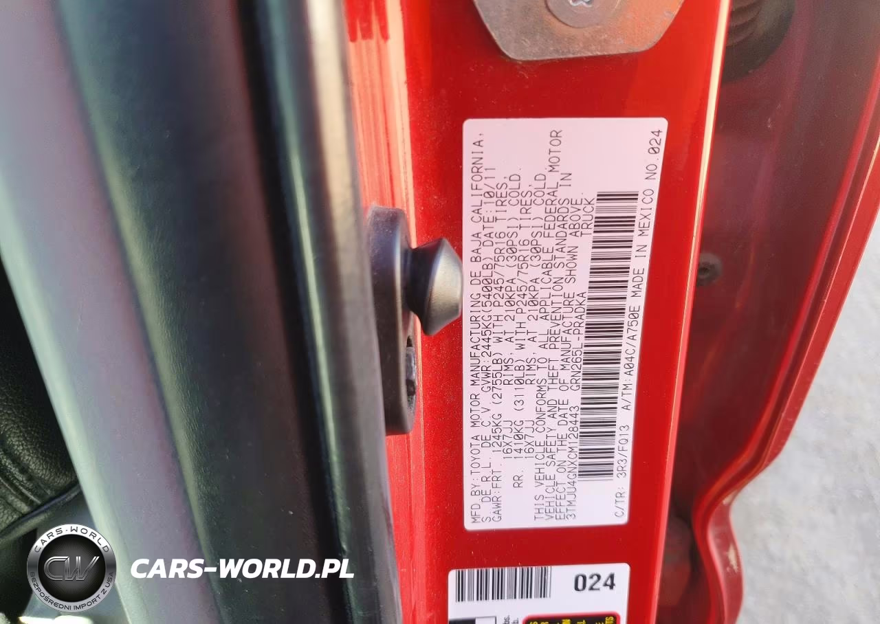 2012 Toyota Tacoma Double Cab Prerunner VIN:3TMJU4GNXCM128443 - 12