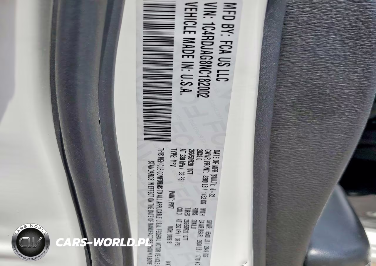 2022 Dodge Durango Sxt VIN:1C4RDJAG8NC182002 - 13