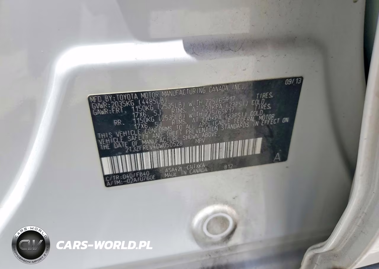 2013 Toyota Rav4 Le VIN:2T3ZFREV4DW050528 - 14