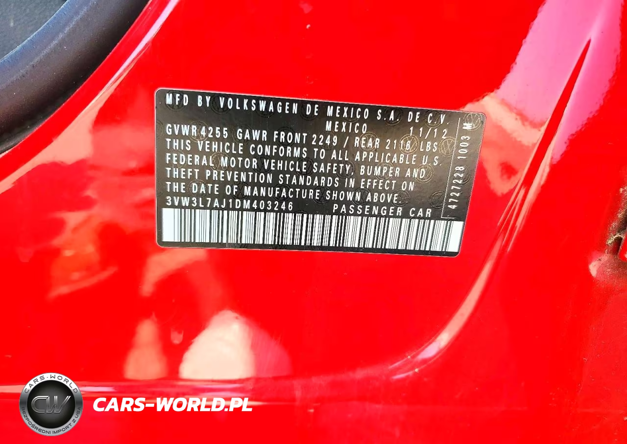 2013 Volkswagen Jetta Tdi VIN:3VW3L7AJ1DM403246 - 12
